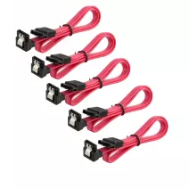 5 X 18" SATA 3.0 Cable SATA3 III 6GB/s Right Angle 90 Degree SSD HDD Hard Drive