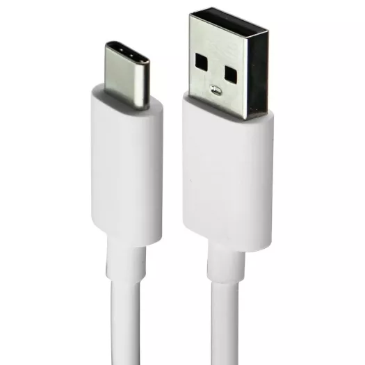 2 Pack USB-C To USB-A White Charging & Data Cable (3FT, 1M)