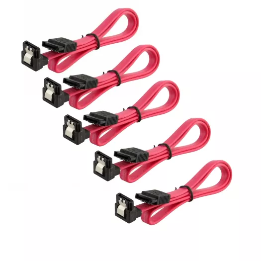 5 X 18" SATA 3.0 Cable SATA3 III 6GB/s Right Angle 90 Degree SSD HDD Hard Drive