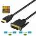 HDMI To DVI-D 24+1 Pin Monitor Display Adapter Cable Male/Male HD HDTV 6 FT